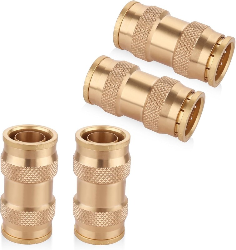 2 Pack 3/4″ DOT Brass Push-to-Connect Fittings Air Brake Union Coupler Truck