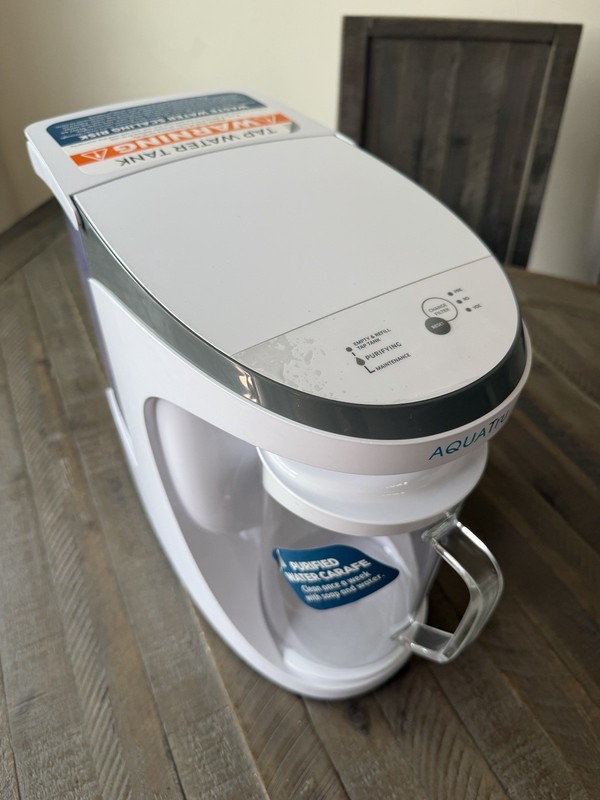 AQUATRU Carafe Countertop Alkaline Reverse Osmosis Water Purifier Used gallery