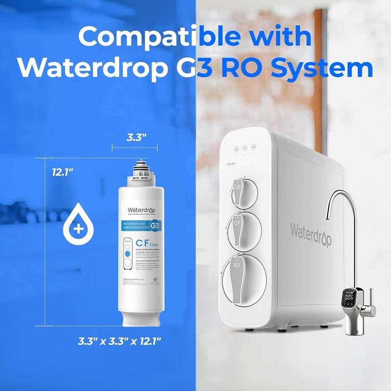 Waterdrop WD-G3P600-W Replacement Filter, WD-G3-N1CF, WD-G3-N3CB, WD-G3P600-RO gallery