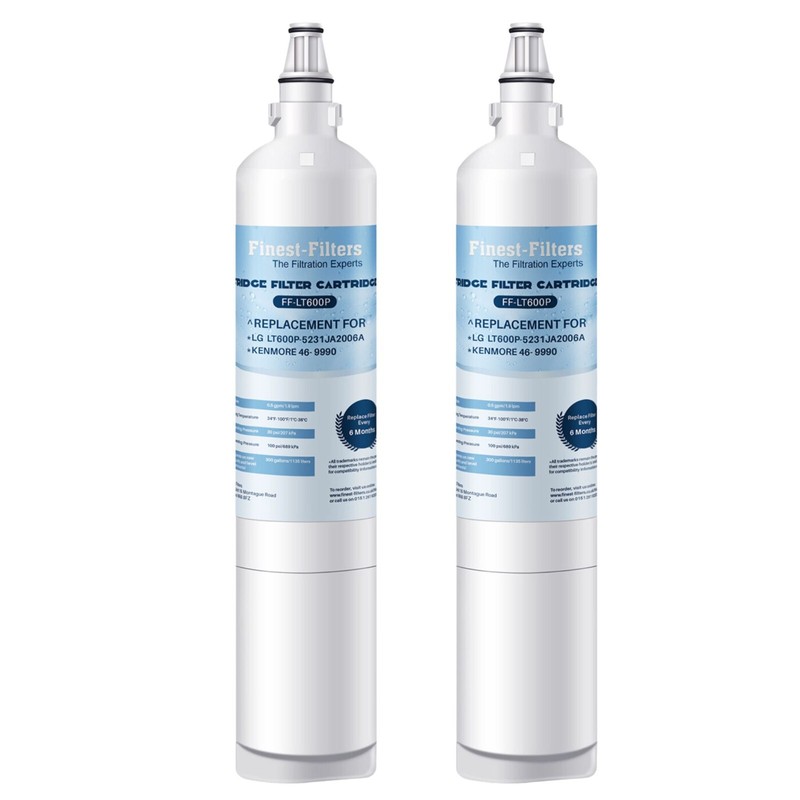 2 Compatible LG Fridge LT600P Fridge Water Filter 5231JA2006A, 5231JA2006F