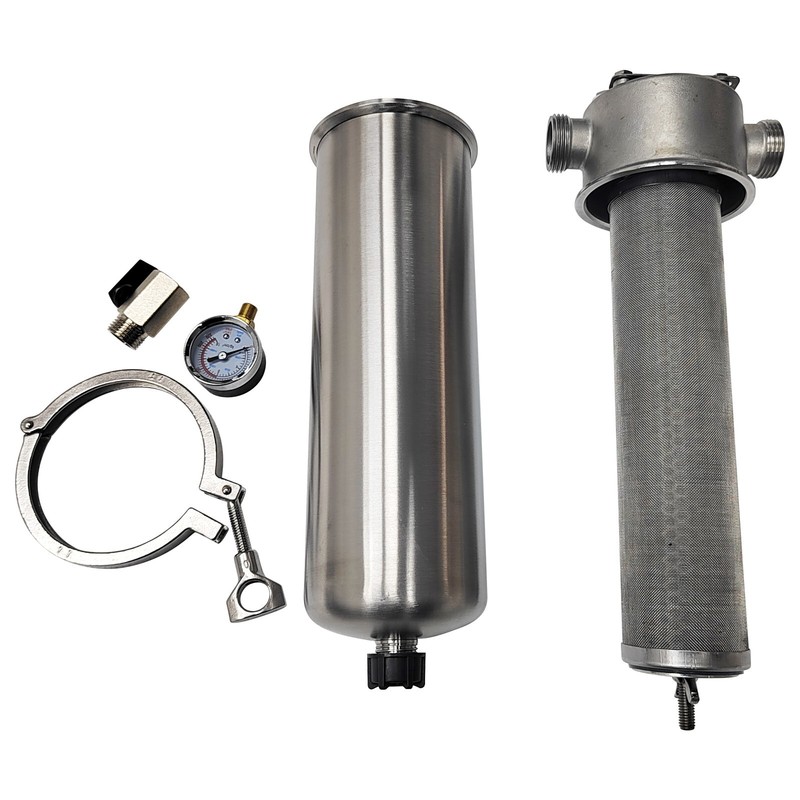 Stainless Steel Front Filter Filtration Tool 10″ Filter Cartridge 1″ NPT 8000L/h