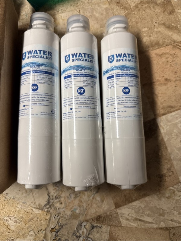 Waterspecialist WS627B Refrigerator Water Filter – 3 Pack New Sealed .
