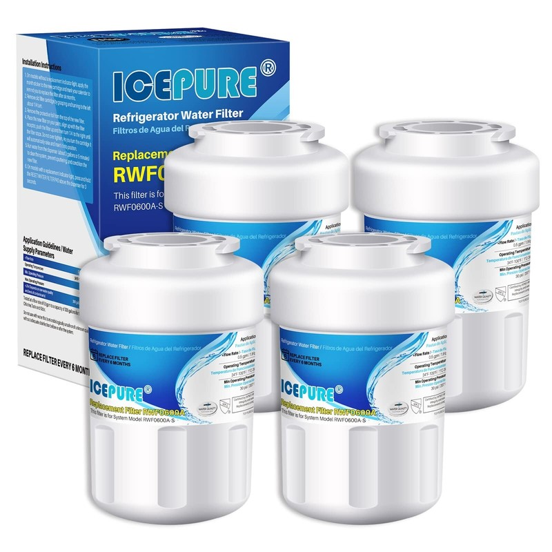 Replacement Water Filter For CLCH102 PL-100 WSG-1 EBL7771 RWF1060 CWMF031 4 Pack