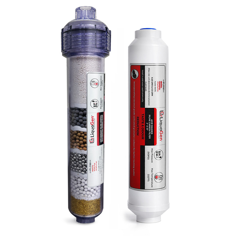 LiquaGen Antioxidant Mineral Filter & Post Polisher Carbon Combo Kit pH -ORP