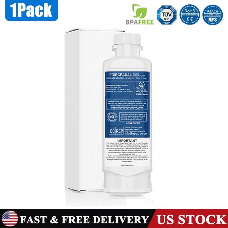 1/4Pcs For Samsung DA97-17376B HAF-QIN/EXP Replacement Refrigerator Water Filter