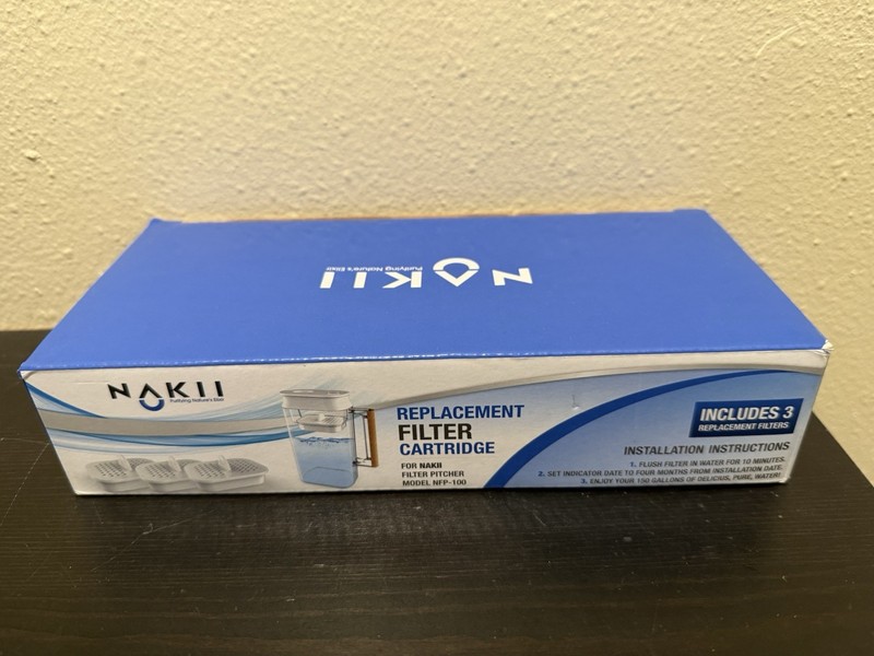 Nakii Water Pitcher Replacement Filter for NFP-100, 3 Count New Open Box gallery
