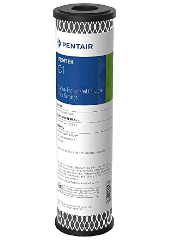 Pentair Pentek C1 Carbon Water Filter, 10-Inch, Under Sink Dual Purpose Powdered