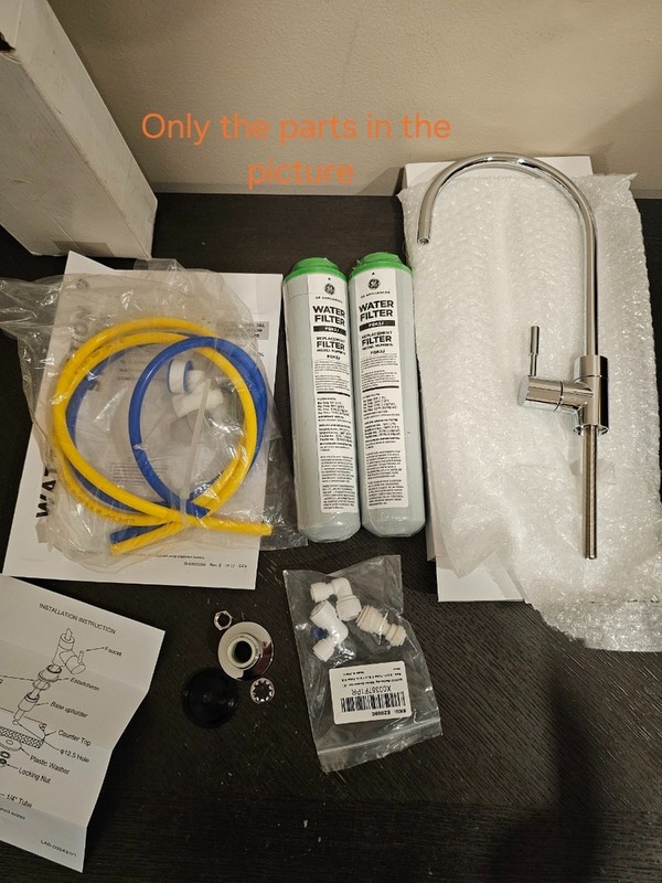 GE GXK255TBN Under Sink Dual Stage Water Filtration System open Box
