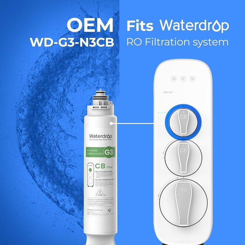 Waterdrop WD-G3P600-W Replacement Filter, WD-G3-N1CF, WD-G3-N3CB, WD-G3P600-RO gallery