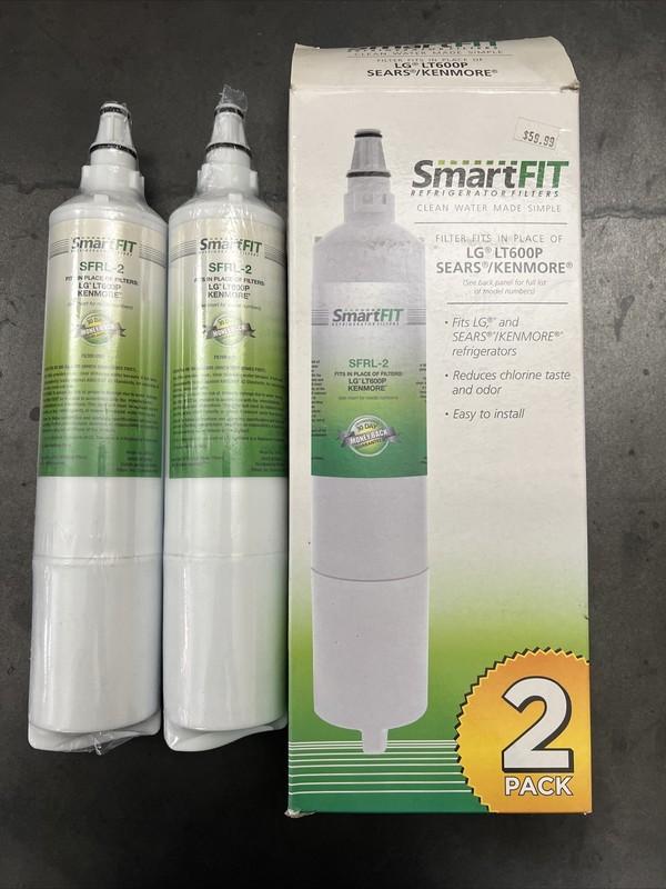 2 PACK – NEW – LG / Sears Kenmore Refrigerator filter SfrL-2 Smartfit LT600P