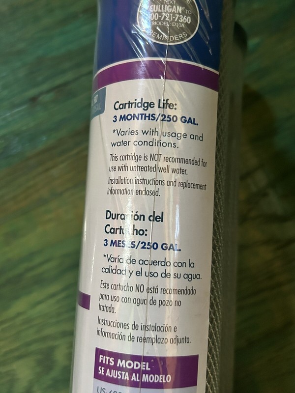 4 Pack Culligan D-10A ~ 10 Inch Under Sink Carbon Water Filter 5 Micron Standard gallery