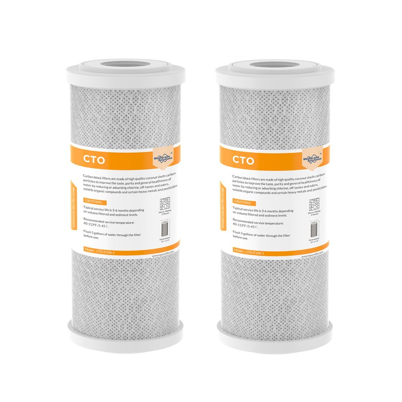 2PCS 10″x4.5″ CTO Carbon Block Water Filter For Big Blue Replacement Cartridges