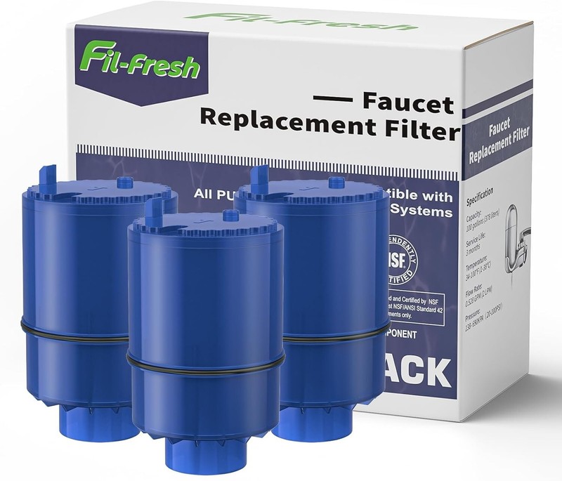 Fil-Fresh 3 Pack RF-9999 Water Filter for RF-9999 Faucet, FM3700 PFM400H US