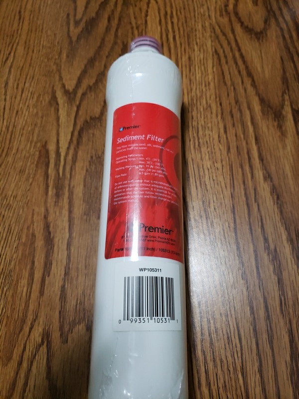 Premier Sediment Filter Sand Silt Sediment Rust Particle Reduction 105311 Sealed