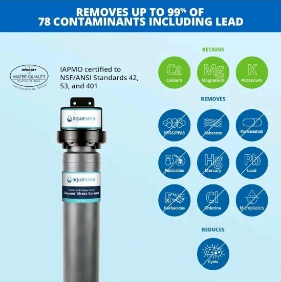 Aquasana Under Sink Complete Filter System Claryum Direct Connect AQ-MF-1 gallery