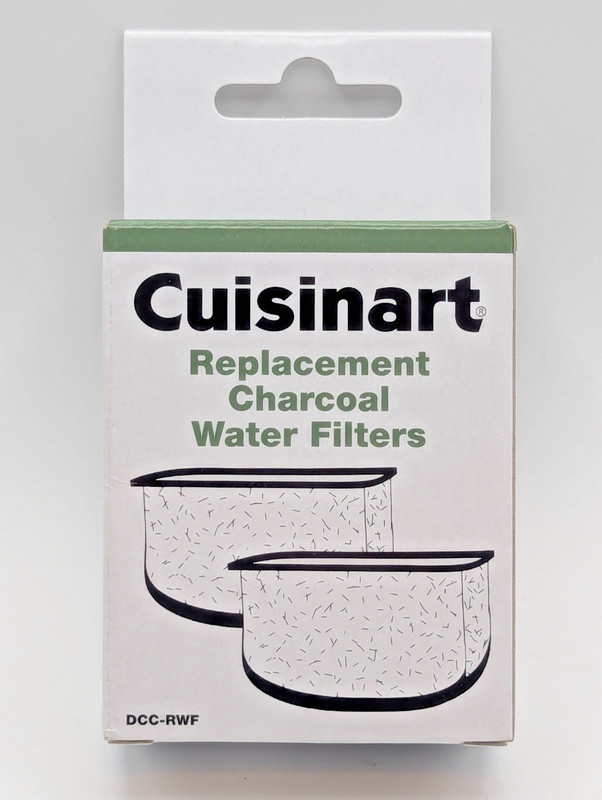 Cuisinart DCC-RWF Replacement Charcoal Water Filters 2 Pack New Sealed