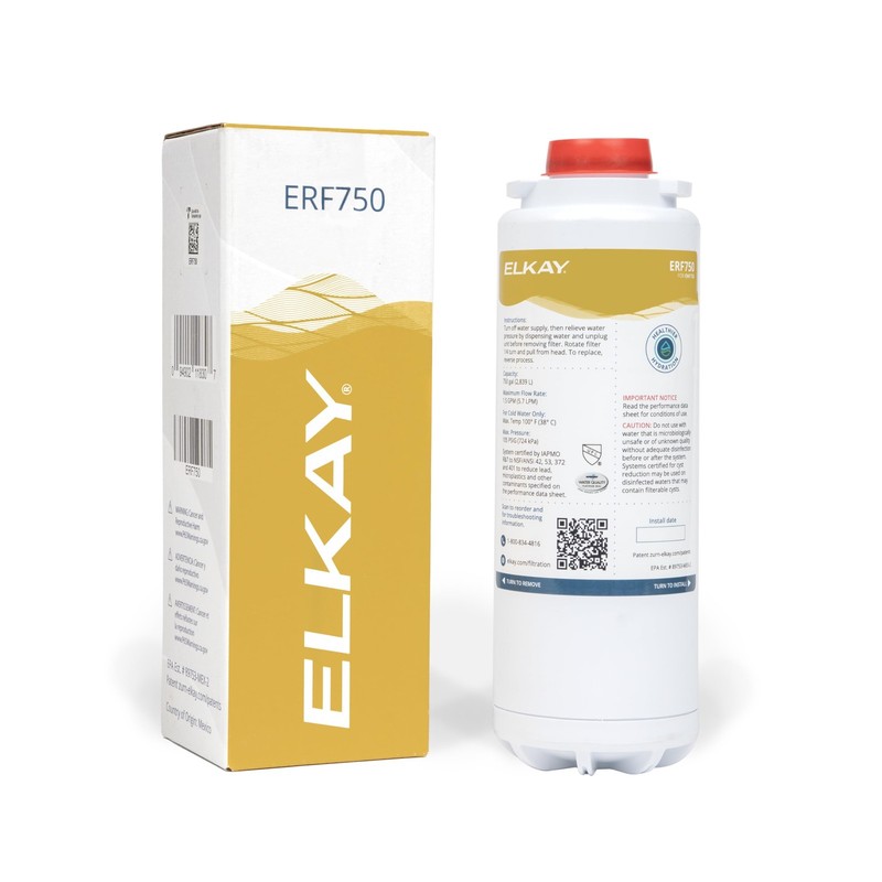 Elkay ERF750 WaterSentry Plus Residential Replacement Filter, White, 1 Count (Pa
