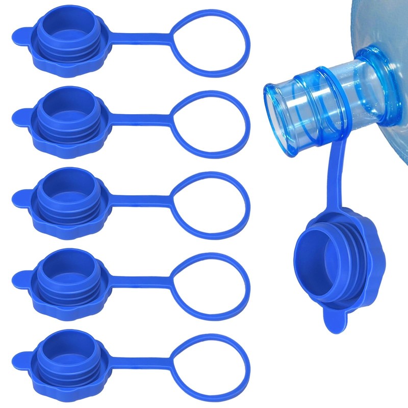 Xaxuqtu【5 PCS】3 & 5 Gallon Water Jug Cap, Upgrade Reusable Replacement Blue