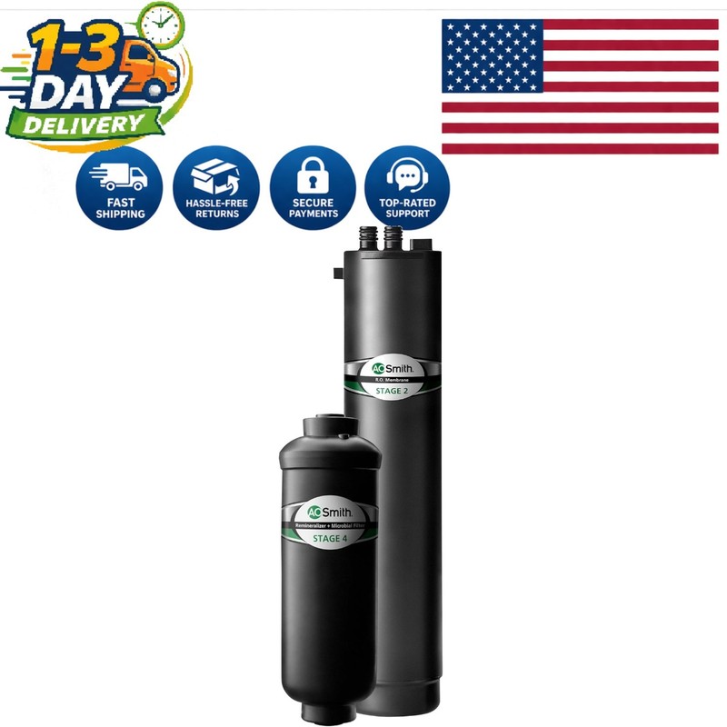 A.O. Smith 2-Piece NSF Certified RO Membrane & Remineralizer for Clean Water