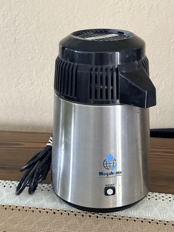 MegaHome MH943S Counter Top Water Distiller Black & Stainless No Pitcher - Used
