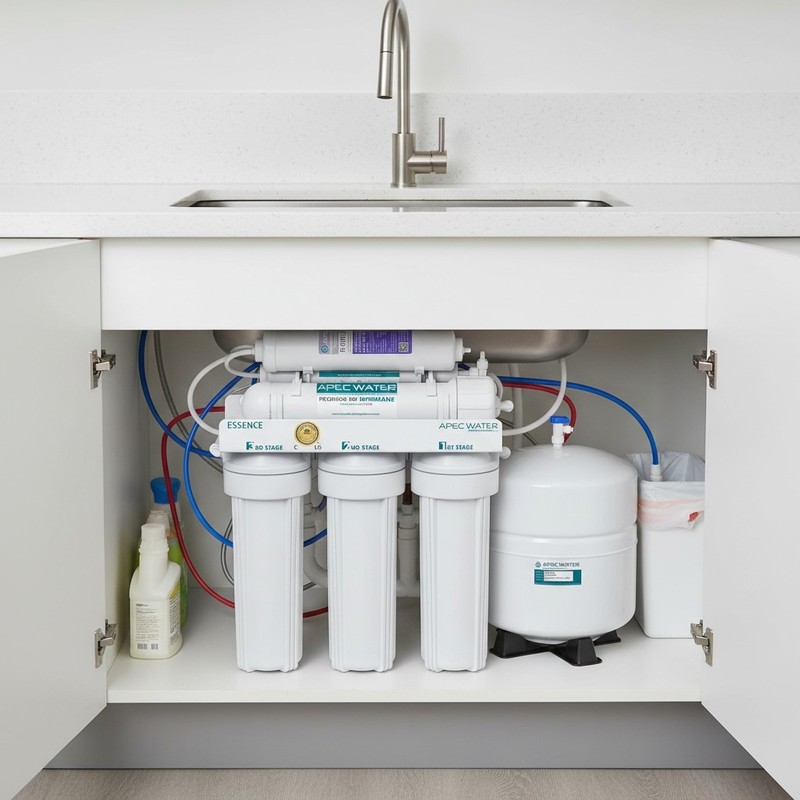 Alkaline Mineral pH+ 75 GPD Drinking Water System – Under Sink Installation