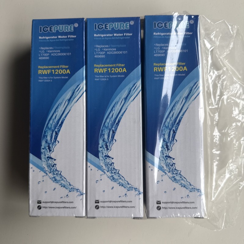 Icepure RWF1000A Refrigerator Water Filter Replacement, 3-Pack, NEW