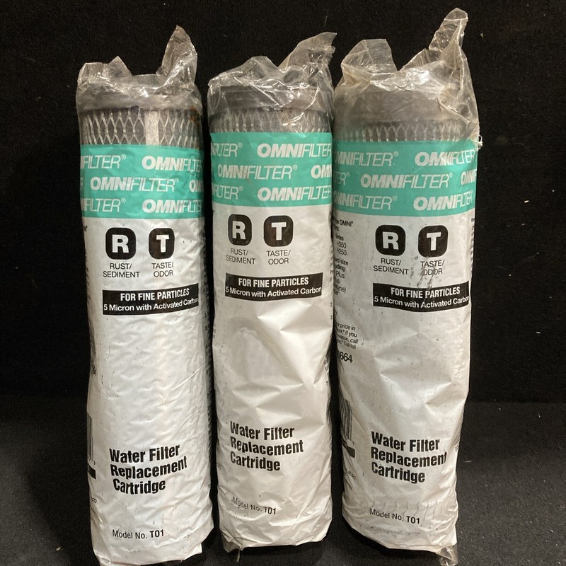 OmniFilter T01-SS Whole House Carbon Wrapped Water Filter Sealed Lot of 3