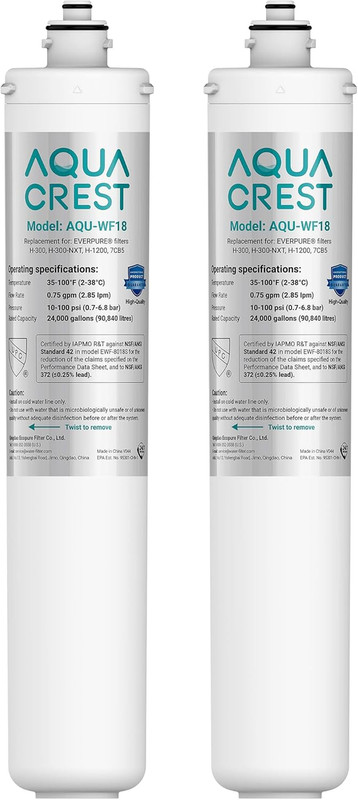 AQUACREST H-300 Under Sink Water Filter, NSF/ANSI 42 Certified, 24K Gallons