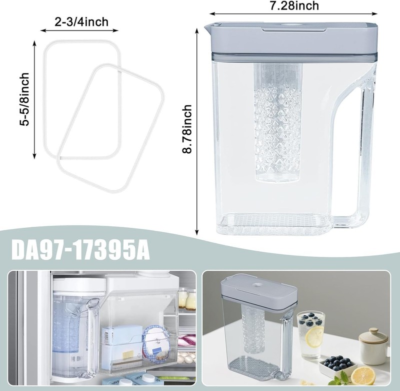 Versatile DA97-17395A Water Pitcher Replacement for Multiple Samsung Fridges gallery