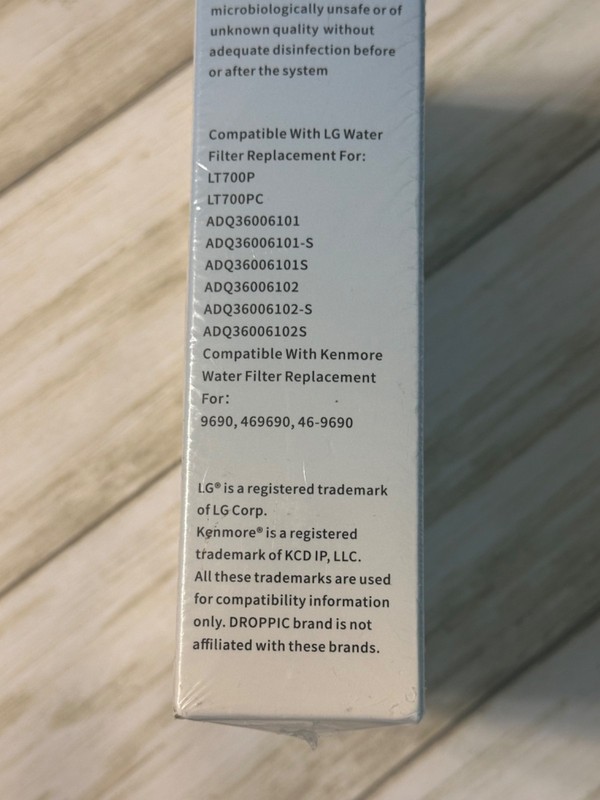 Droppic Lot of 3 Water Filters Fits LG Lt700P Model Number YN-LT001 Sealed NEW gallery