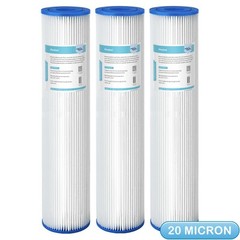 Washable Pleated 20″x4.5″ Sediment Water Filter Replacement for iSpring WGB32BM