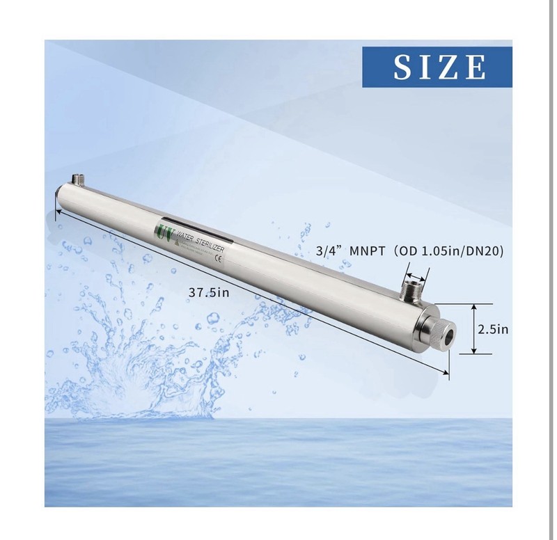 12GPM Ultraviolet Water Filter Replacement for Whole House Reverse Osmosis Dr... gallery