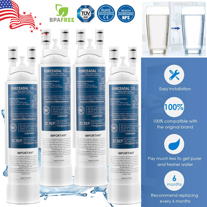 1-4Pcs Fridge Water Filter For Frigidaire FPPWFU01 PWF-1 Water & Ice Filter NEW gallery