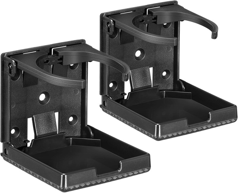 Adjustable Folding Cup Holder for Boat Car Truck RV Van Desk Wall Mount 2 Pack