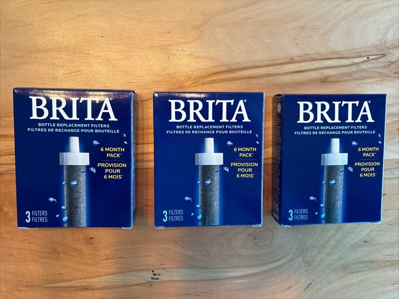 Lot of 3 ~ Brita Water Filter Replacements for Water Bottles (9 Filters Total)