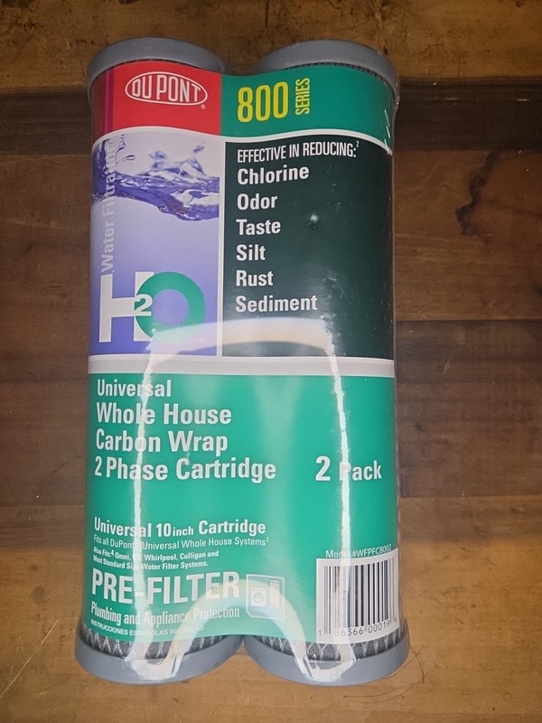 Twin Pack DuPont 800 Series 10″ Whole House Carbon Wrap Water Filters WFPFC8002