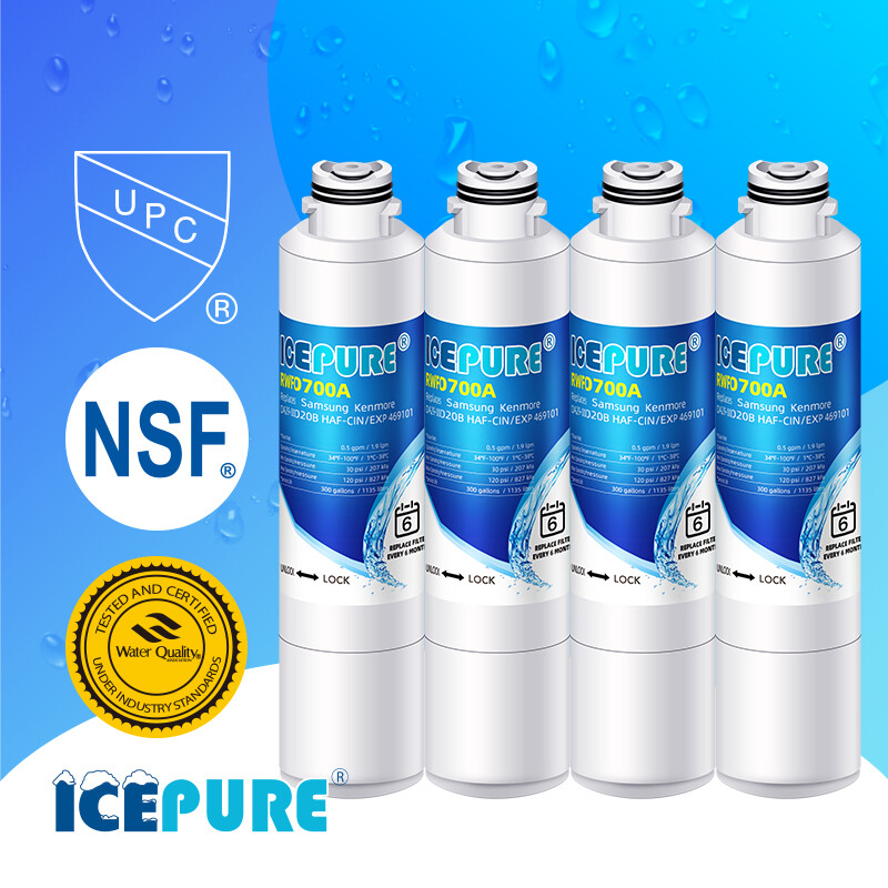 4 Pack Fit for Samsung HDX FMS-2 RF260BEAESR/AA HAFCIN Water Filter Icepure gallery