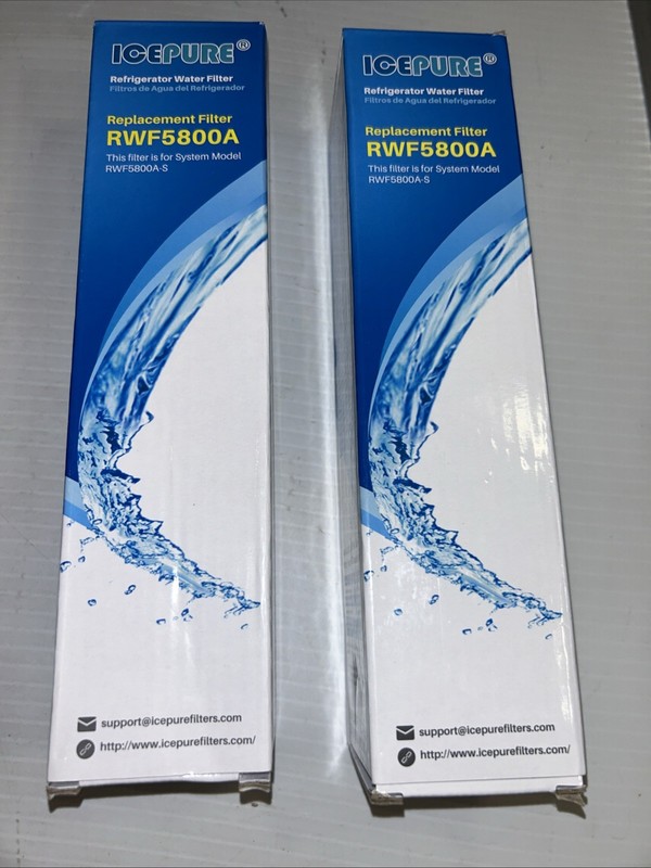 ICEPURE RWF5800A Refrigerator Water Filter FOR Frigidaire EPTWFU0 2 PACK NEW